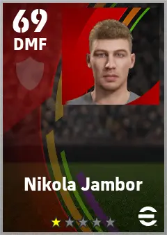 Nikola Jambor eFootball 2026 player card — 69 OVR DMF