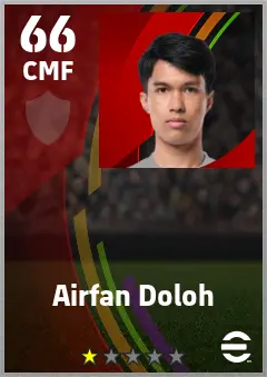 Airfan Doloh eFootball 2026 player card — 66 OVR CMF
