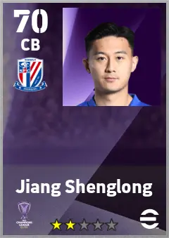 Jiang Shenglong eFootball 2026 player card — 70 OVR CB