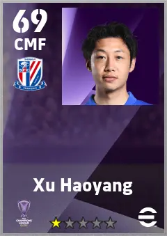 Xu Haoyang eFootball 2026 player card — 69 OVR CMF