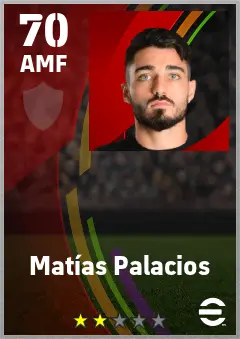 Matias Palacios eFootball 2026 player card — 70 OVR AMF