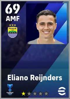 Eliano Reijnders eFootball 2026 player card — 69 OVR AMF