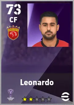 Leonardo eFootball 2026 player card — 73 OVR CF