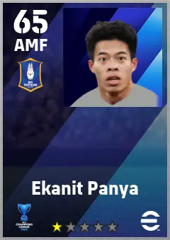 Ekanit Panya eFootball 2026 player card — 65 OVR AMF