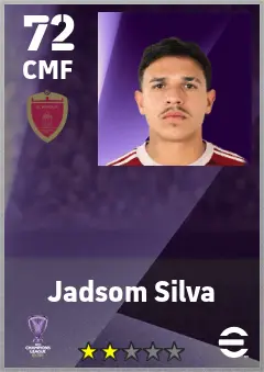 Jadsom Silva eFootball 2026 player card — 72 OVR CMF