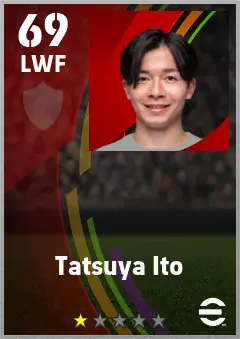 Tatsuya Ito eFootball 2026 player card — 69 OVR LWF