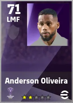 Anderson Oliveira eFootball 2026 player card — 71 OVR LMF