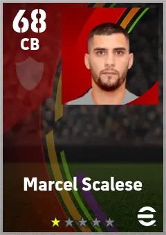 Marcel Scalese eFootball 2026 player card — 68 OVR CB