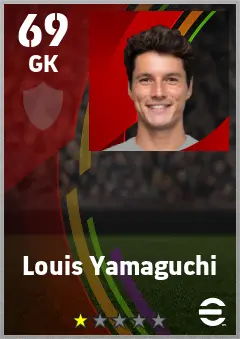 Louis Yamaguchi eFootball 2026 player card — 69 OVR GK