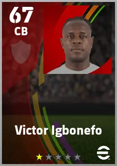 Victor Igbonefo eFootball 2026 player card — 67 OVR CB