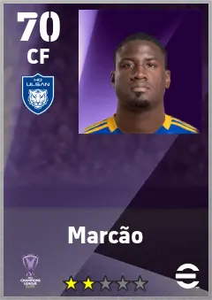 Marcao eFootball 2026 player card — 70 OVR CF