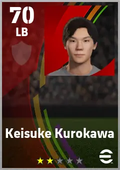 Keisuke Kurokawa eFootball 2026 player card — 70 OVR LB