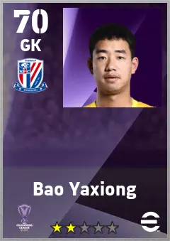 Bao Yaxiong eFootball 2026 player card — 70 OVR GK