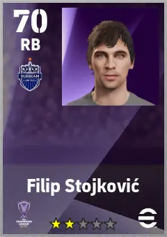 Filip Stojkovic eFootball 2026 player card — 70 OVR RB