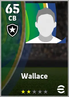 Wallace eFootball 2026 player card — 65 OVR CB