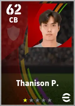 Thanison P. eFootball 2026 player card — 62 OVR CB
