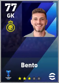 Bento eFootball 2026 player card — 77 OVR GK