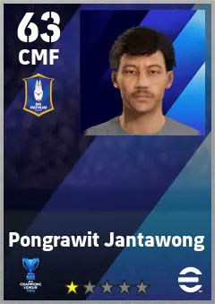 Pongrawit Jantawong eFootball 2026 player card — 63 OVR CMF