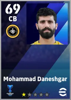 Mohammad Daneshgar eFootball 2026 player card — 69 OVR CB