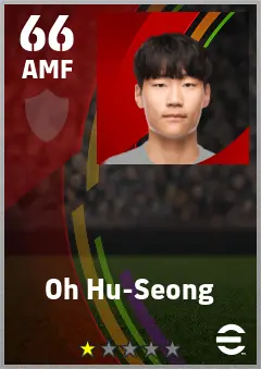 Oh Hu-Seong eFootball 2026 player card — 66 OVR AMF
