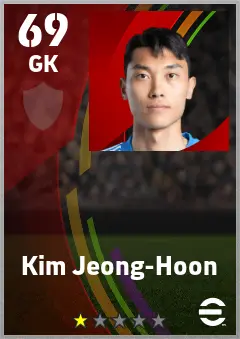 Kim Jeong-Hoon eFootball 2026 player card — 69 OVR GK