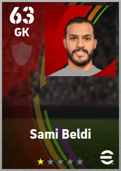 Sami Beldi eFootball 2026 player card — 63 OVR GK