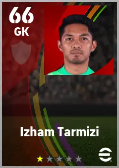 Izham Tarmizi eFootball 2026 player card — 66 OVR GK