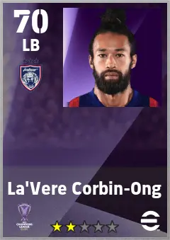 La Vere Corbin-Ong eFootball 2026 player card — 70 OVR LB