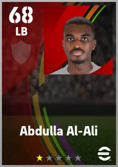Abdulla Al-Ali eFootball 2026 player card — 68 OVR LB