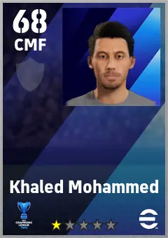 Khaled Mohammed eFootball 2026 player card — 68 OVR CMF