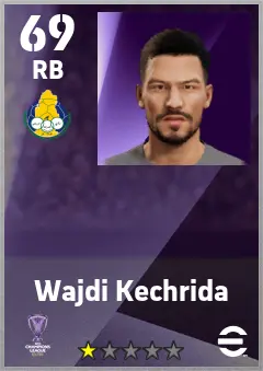 Wajdi Kechrida eFootball 2026 player card — 69 OVR RB