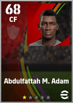 Abdulfattah M. Adam eFootball 2026 player card — 68 OVR CF