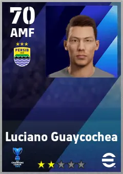 Luciano Guaycochea eFootball 2026 player card — 70 OVR AMF