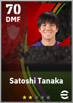 Satoshi Tanaka eFootball 2026 player card — 70 OVR DMF