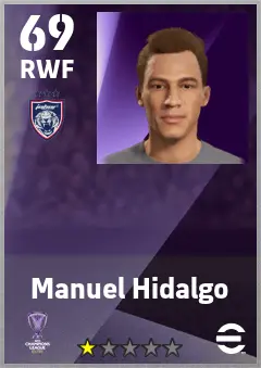 Manuel Hidalgo eFootball 2026 player card — 69 OVR RWF
