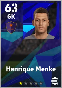 Henrique Menke eFootball 2026 player card — 63 OVR GK
