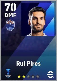 Rui Pires eFootball 2026 player card — 70 OVR DMF