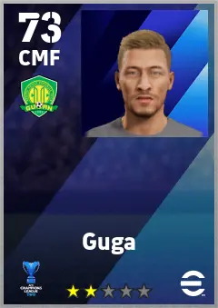 Guga eFootball 2026 player card — 73 OVR CMF