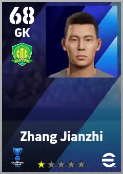 Zhang Jianzhi eFootball 2026 player card — 68 OVR GK