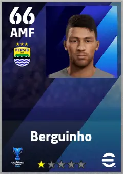 Berguinho eFootball 2026 player card — 66 OVR AMF