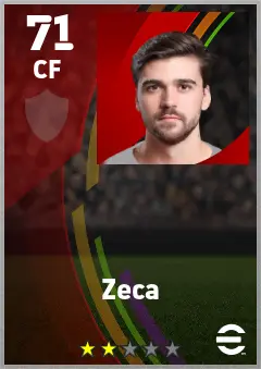 Zeca eFootball 2026 player card — 71 OVR CF