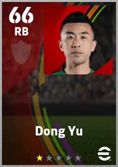 Dong Yu eFootball 2026 player card — 66 OVR RB