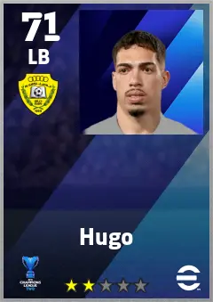 Hugo eFootball 2026 player card — 71 OVR LB