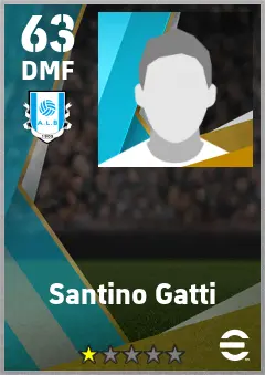 Santino Gatti eFootball 2026 player card — 63 OVR DMF