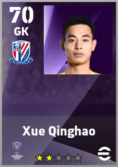 Xue Qinghao eFootball 2026 player card — 70 OVR GK
