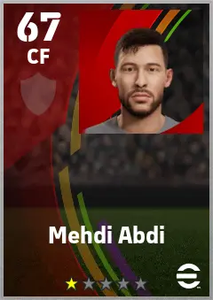 Mehdi Abdi eFootball 2026 player card — 67 OVR CF