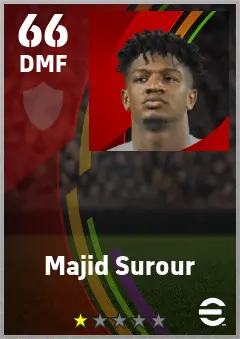 Majid Surour eFootball 2026 player card — 66 OVR DMF