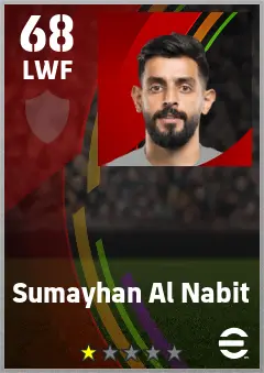 Sumayhan Al Nabit eFootball 2026 player card — 68 OVR LWF