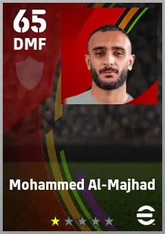 Mohammed Al-Majhad eFootball 2026 player card — 65 OVR DMF