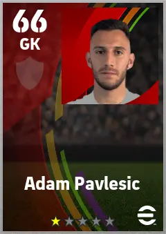 Adam Pavlesic eFootball 2026 player card — 66 OVR GK